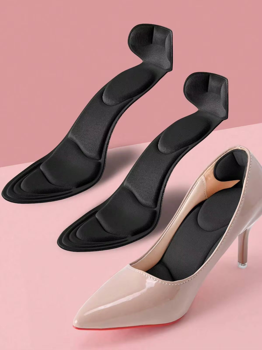 1 Pair High Heel Shoe Insoles, Heel Grips, Trimmable, For Women Heels, Women Shoes, Kitten Heel, Black Pumps