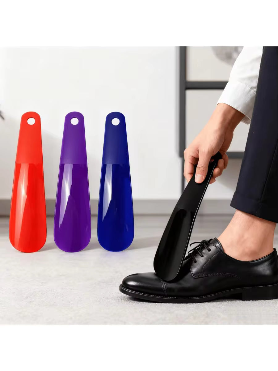 4pcs Colorful Plastic Shoe Horns, 6.3in Portable Short Shoehorn Set With Hanging Holes For Men, Women, Seniors, Home And Travel